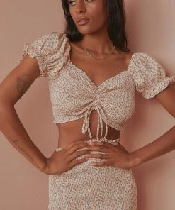 Peppermayo Worth It Crop Top - Pink Floral New & Most Loved