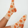 Peppermayo New Accessories Floral Avenue Socks - Orange Floral
