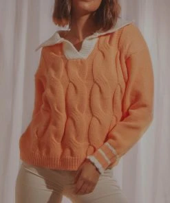 Peppermayo Country House Knit Sweater - Orange