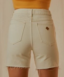 Abrand A Claudia Cut Off Short - Stone White New & Most Loved
