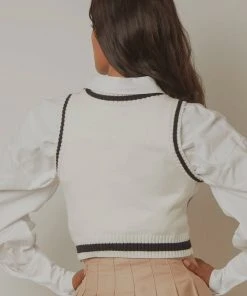 Peppermayo Scenes Knit Sweater - White