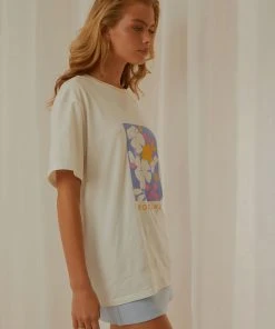 Charlie Holiday Tropicana Boyfriend Tee - White