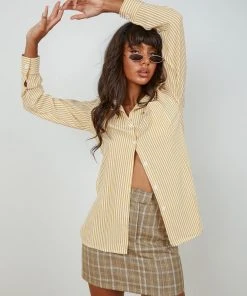 Peppermayo New & Most Loved Golden Sunset Stripe Shirt - Yellow Stripe