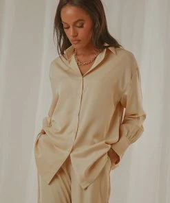Peppermayo Exclusive Monet Oversized Shirt - Ivory New & Most Loved
