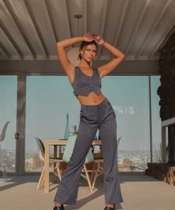 Riley Hubatka X Peppermayo New & Most Loved Farewell Forever Pants - Pinstripe