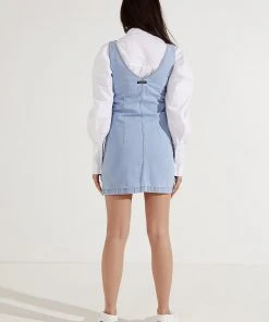 Afends Boulevard Hemp Denim Dress - Stone Blue New & Most Loved
