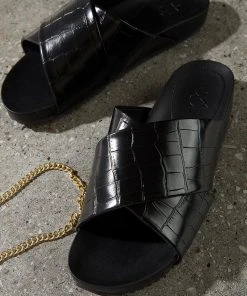 4th & Reckless Jane Slide - Black Croc