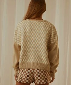Cools Club New & Most Loved Checker Knit - Bone
