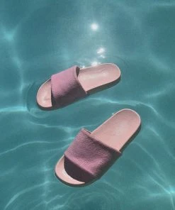 Vacancy Supply Roadside Terry Slides - Baby Pink New & Most Loved