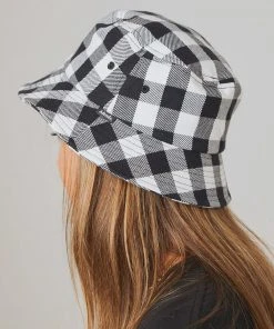 Afends New & Most Loved Gingham Bucket Hat - Black/ White