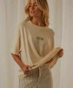 Afends Courtney Love Hemp Tee - Cream New & Most Loved