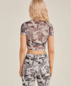 Riley Hubatka X Peppermayo Subway Style Mesh Baby Tee - Riley Collage New & Most Loved