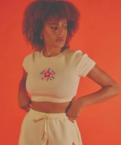 Vacancy Supply X Micke Lindebergh - Blume Baby Tee - Buttercream New & Most Loved