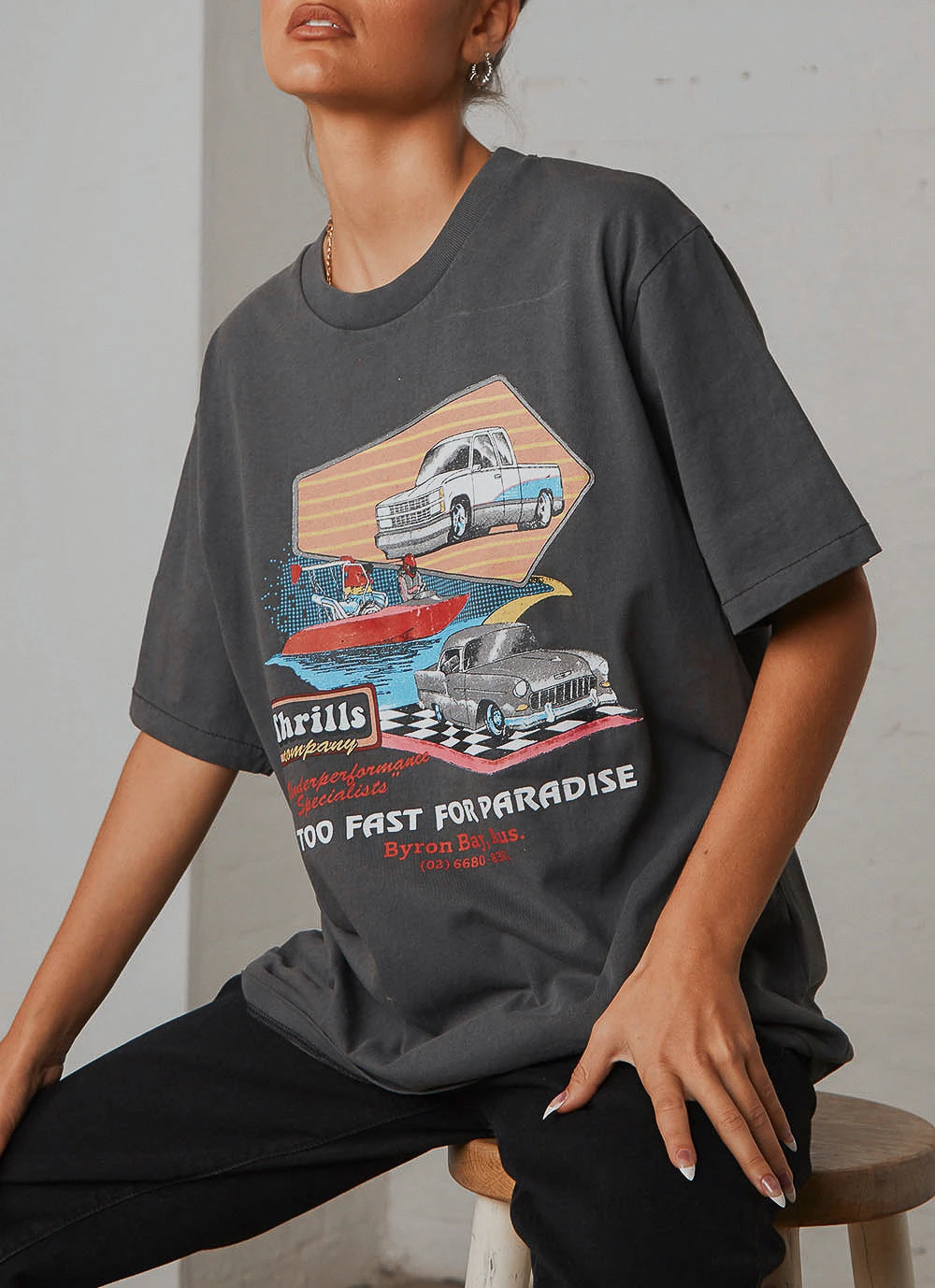 Thrills Speedsters Merch Tee - Merch Black New & Most Loved 2 Thrills Speedsters Merch Tee - Merch Black New & Most Loved