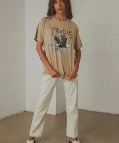 Thrills Storm The Castle Merch Fit Tee - Vintage Khaki New & Most Loved