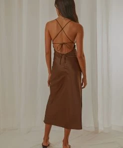 Peppermayo Exclusive New & Most Loved Sweet Life Midi Dress - Choc Brown
