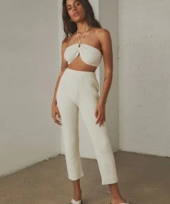 Peppermayo Jessa Knit Pants - Off White