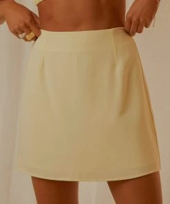 Peppermayo Exclusive New & Most Loved Vintage Town Mini Skirt - Butter