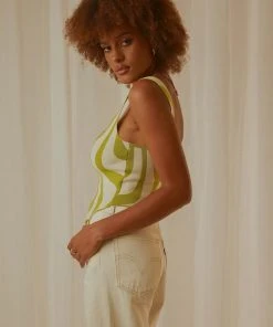 Peppermayo Exclusive Alfresco Nights Bustier Top - Lime Wave 8 Peppermayo Exclusive Alfresco Nights Bustier Top - Lime Wave