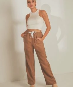 Nude Lucy Marvin Wide Leg Pant - Coffee