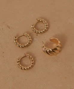 Peppermayo Set The Scene Earring Set - Gold