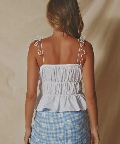 Peppermayo This Summer Tie Front Top - White New & Most Loved