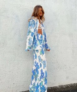 Peppermayo Exclusive 90s Muse Pants - Blue Blossom - Pre-Order New & Most Loved