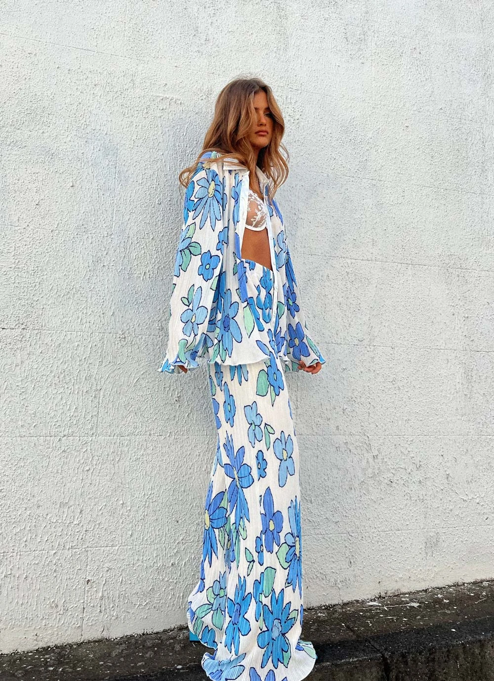 Peppermayo Exclusive 90s Muse Pants - Blue Blossom - Pre-Order New & Most Loved 2 Peppermayo Exclusive 90s Muse Pants - Blue Blossom - Pre-Order New & Most Loved