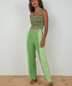 Peppermayo Surf Guide Halter - Green Stripe