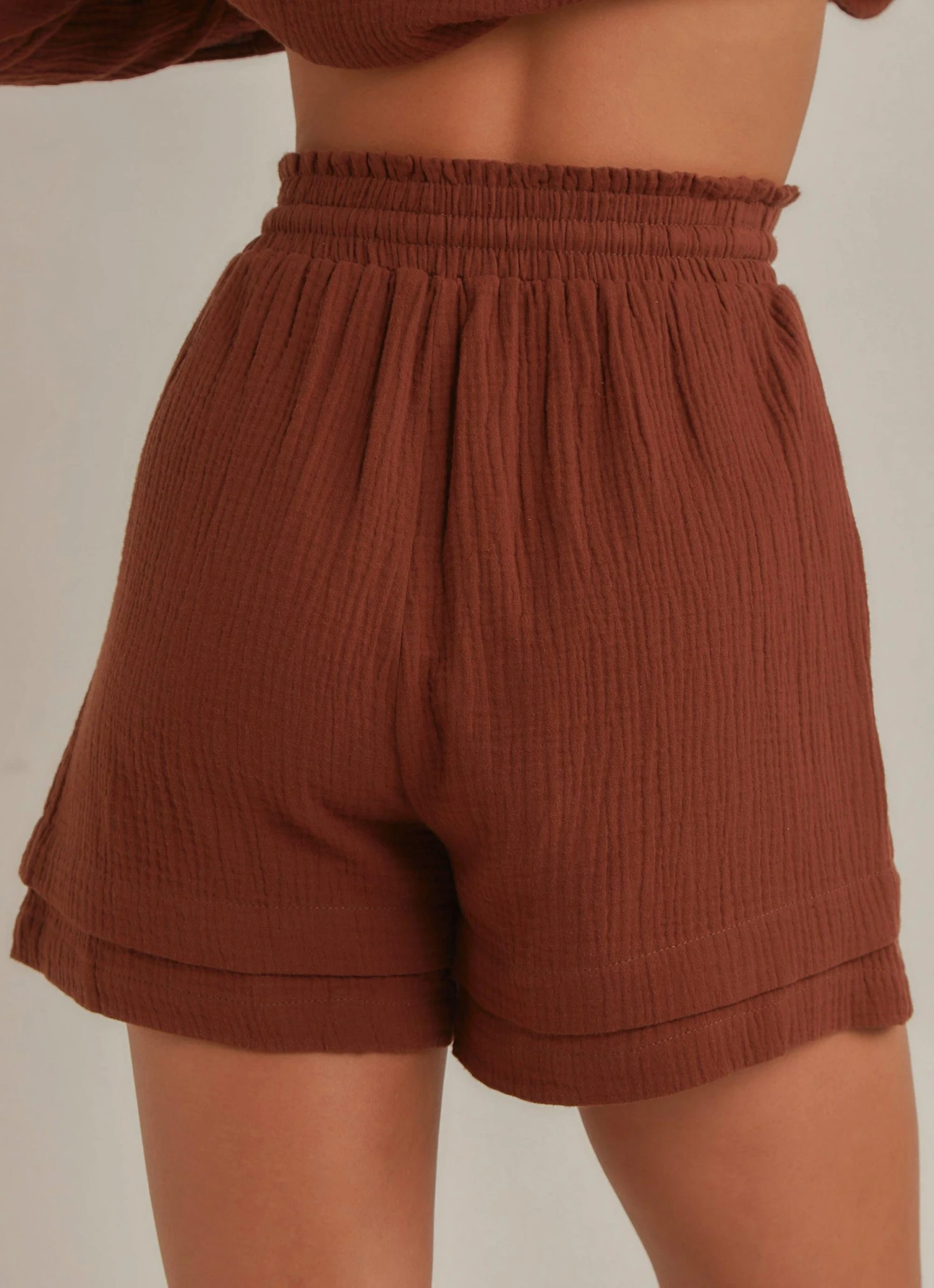 Peppermayo Edge Of Romance Shorts - Choc Brown New & Most Loved 5 Peppermayo Edge Of Romance Shorts - Choc Brown New & Most Loved
