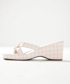 Cult Avenue Bettina Mule - Bubblegum Gingham New & Most Loved