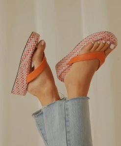 Cult Avenue Minelli Sandals - Multi Micro Check New & Most Loved