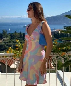 Peppermayo Exclusive Audrey Vintage Slip Dress - Pastel Wave