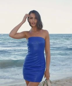 Peppermayo Exclusive Marbella Tube Dress - Cobalt PU New & Most Loved 7 Peppermayo Exclusive Marbella Tube Dress - Cobalt PU New & Most Loved