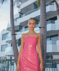 Peppermayo Exclusive Marbella Tube Dress - Magenta PU New & Most Loved