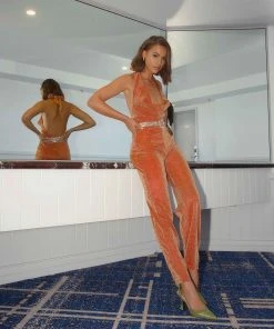 Peppermayo Exclusive Villa Vera Jumpsuit - Tangerine