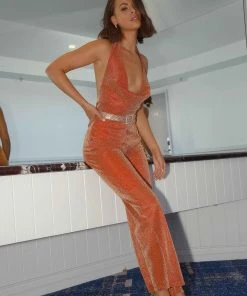 Peppermayo Exclusive Villa Vera Jumpsuit - Tangerine