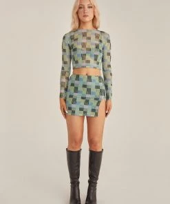 Riley Hubatka X Peppermayo Nights In L.A Mesh Top - Techno Check