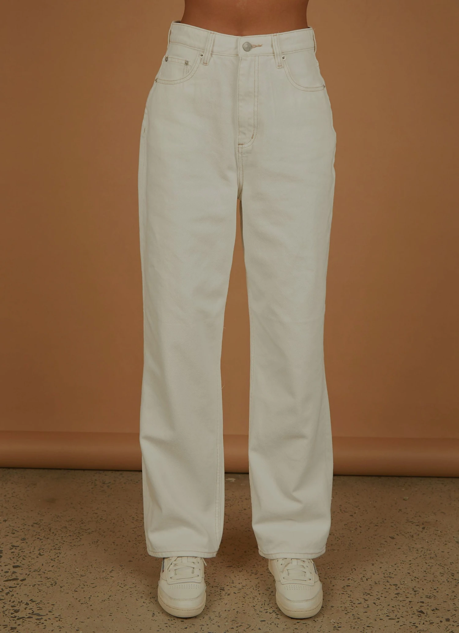 Lee High Baggy Jean - Organic White 2 Lee High Baggy Jean - Organic White