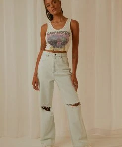 Wrangler New & Most Loved Floral Bones Tank - Vintage White