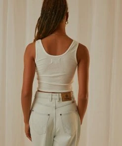 Wrangler New & Most Loved Floral Bones Tank - Vintage White