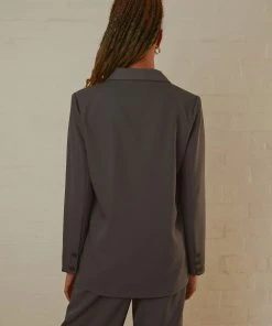 4th & Reckless New & Most Loved Bennet Blazer - Dark Grey