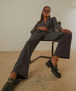 4th & Reckless Bennet Trouser - Dark Grey New & Most Loved