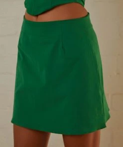 Peppermayo Exclusive Rooftop Drinks Mini Skirt - Jade Green