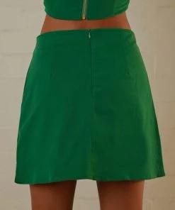 Peppermayo Exclusive Rooftop Drinks Mini Skirt - Jade Green