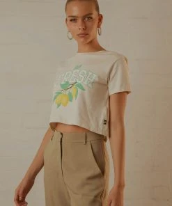 Levi's New & Most Loved Cropped Jordie Tee - Undyed Greige