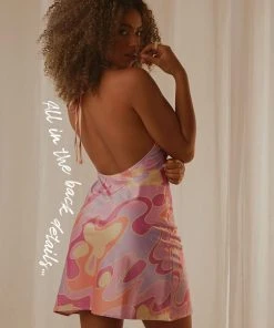 Peppermayo Exclusive Friday Feeling Halter Mini Dress - Psychedelic