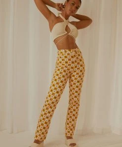 Peppermayo Exclusive Pina Colada Pants - Fruit Checkers