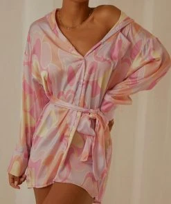 Peppermayo Exclusive Faye Mini Shirt Dress - Psychedelic New & Most Loved