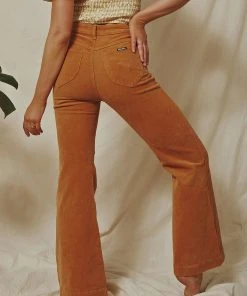 Rolla's Eastcoast Flare Pants - Tan Cord New & Most Loved